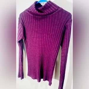 Carol Rose Medium Purple long sleeve turtleneck